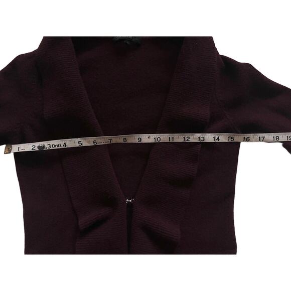 Ca Va De Soi Women’s Sz XS Maroon Wool Cashmere Cardigan Sweater - Picture 7 of 10